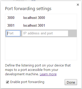 chrome://inspect/#devices